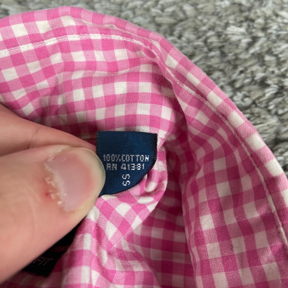 Ralph Lauren Classic Fit Mens XL Pink Gingham Short Sleeve Button Down Shirt - Picture 4 of 8
